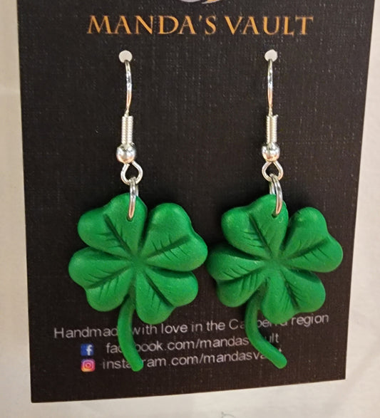 Four leaf clover earrings