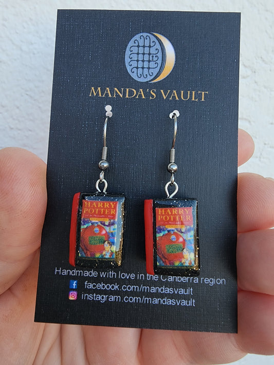 HP Book earrings