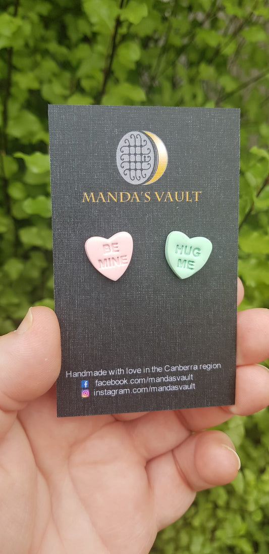 Candy heart studs