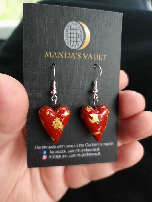 Red & Gold Hearts